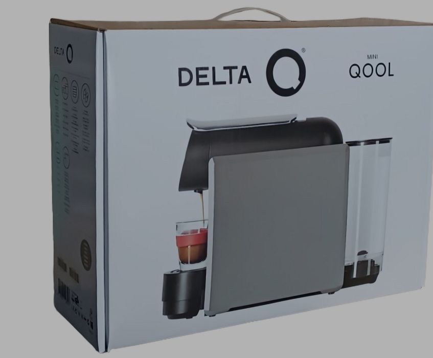 Ekspres do Kawy Kapsułkowy Delta Q MINI QOOL 19 bar szary + KAWA