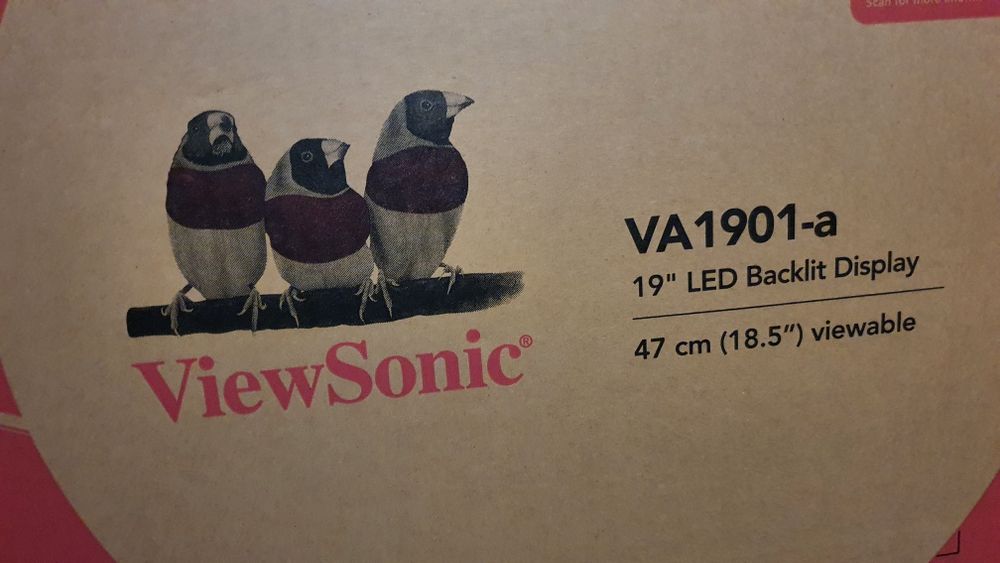 Monitor ViewSonic VA 1901-a, 19 cali, nieużywany, pudełko