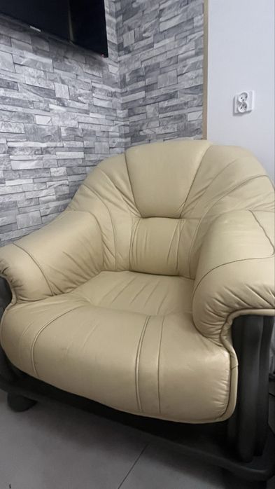 Fotel wypozynkowy skóra