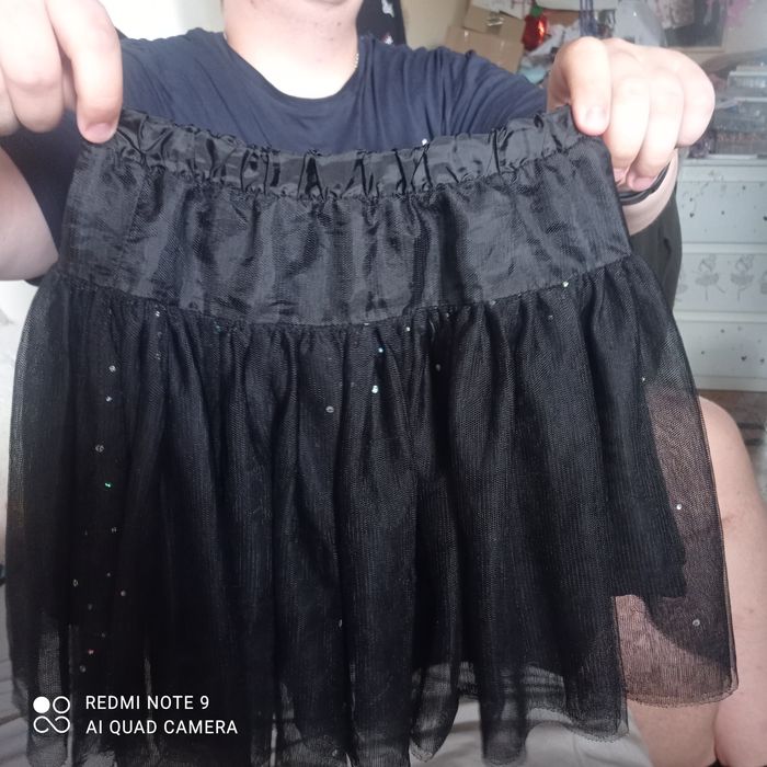 Śliczna czarna tiulowa spódniczka 5.10.15 rozm 122/128