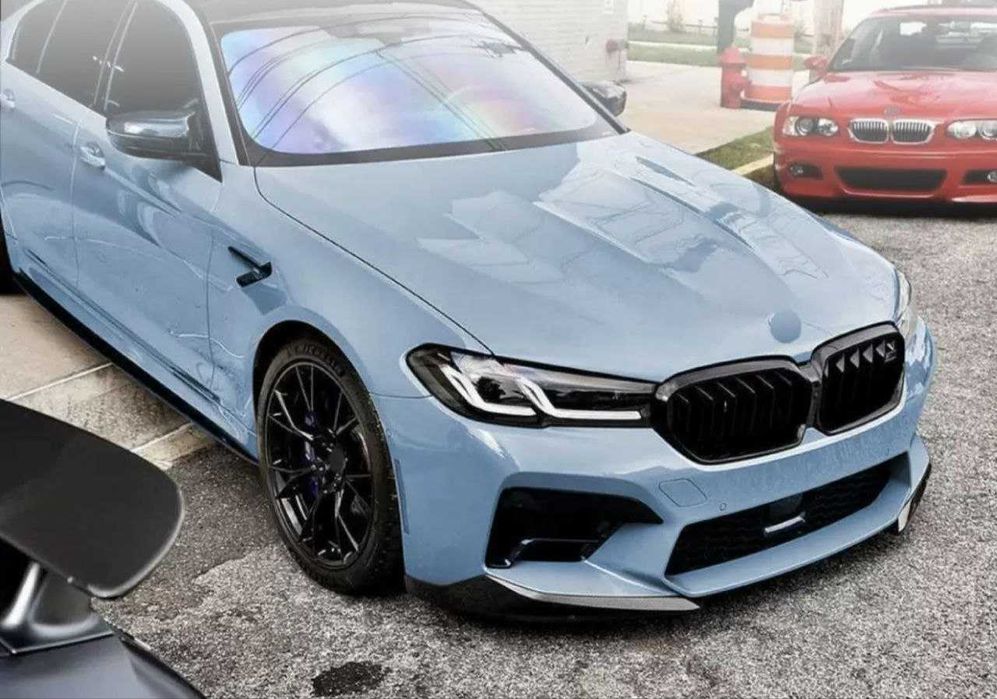 Сплиттер зубцы на BMW F90 M5 LCI 21-24 диффузор спойлер губа сплiтер