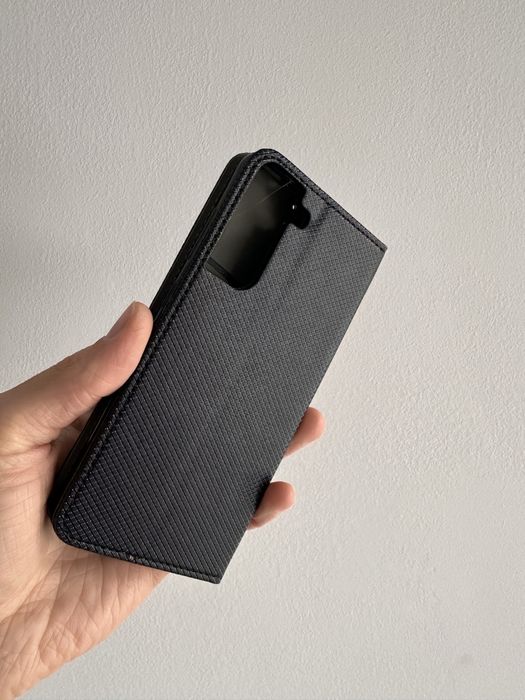 Etui z klapką zamykane czarne do SAMSUNG GALAXY S21 FE