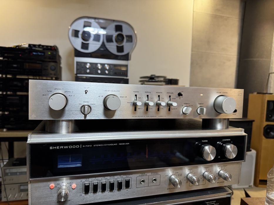 Luxman C12 preamp, genialne brzmienie i funkcjonalność, maximum źródeł do wpięcia.