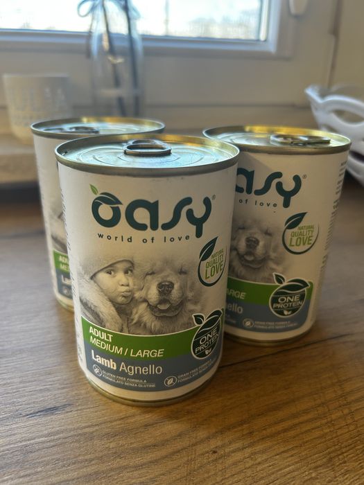 Oddam trzy puszki karmy dla psa