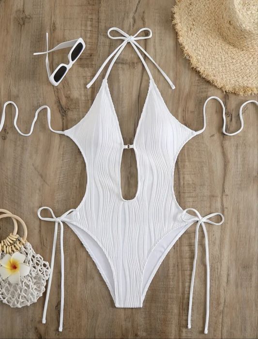 Купальник білий суцільний