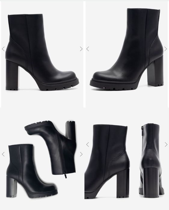 NOWE botki wiosenne jesienne 41 czarne buty Clara Barson