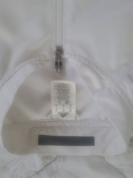 Adidas Real Madryt - bluza biała rozpinana