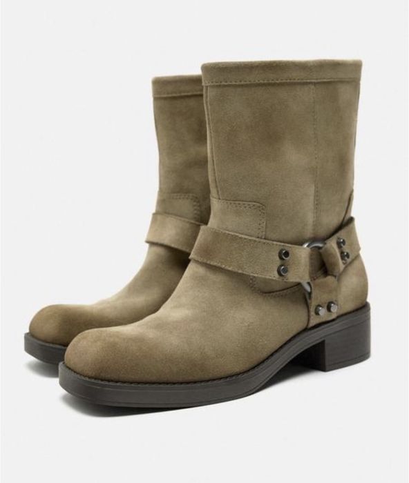 Ботинки чоботи козаки zara