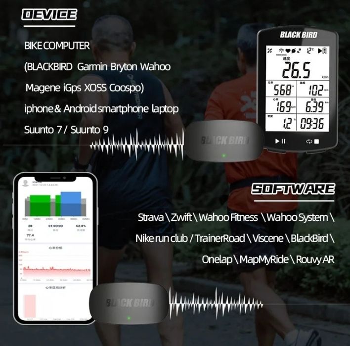 Датчик пульса Blackbird HR1 пульсометр для велокомпьютера