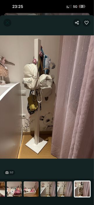 Cabide bonito de criança flores em Pinho