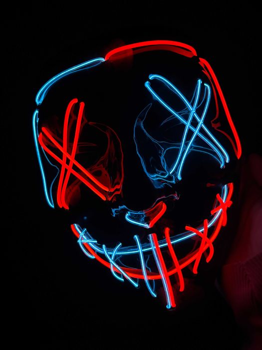 Máscara nova Halloween/Carnaval LED