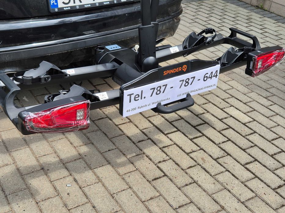 Bagażnik Platforma rowerowa hak SPINDER TX2 LED składana duży rozstaw