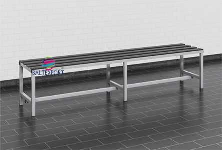 Banco Balneário Simples Duplo em ALUMÍNIO e Sapateira e Cabides NOVO