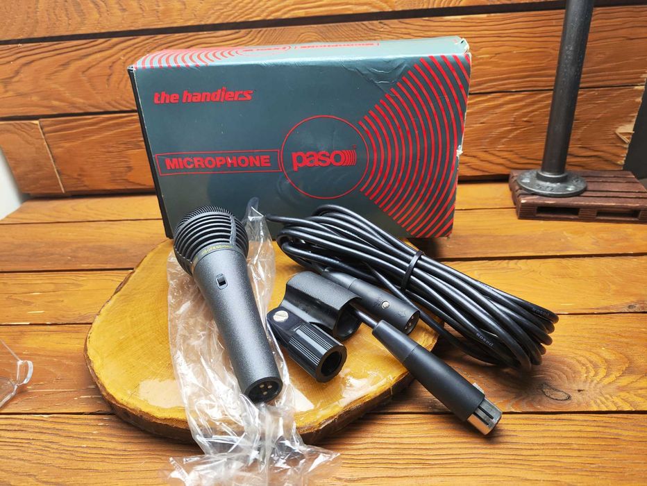 Paso M981 Włoski  Mikrofon Dynamiczny Jednokierunkowy Nowy Czarny