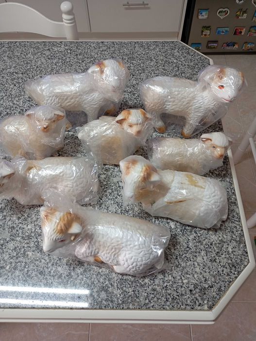 conjunto de 8 peças para decoração em forma de cordeiro