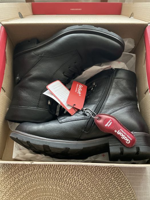 Trzewiki damskie  skórzane ocieplane firmy GoSoft , stan idealny .