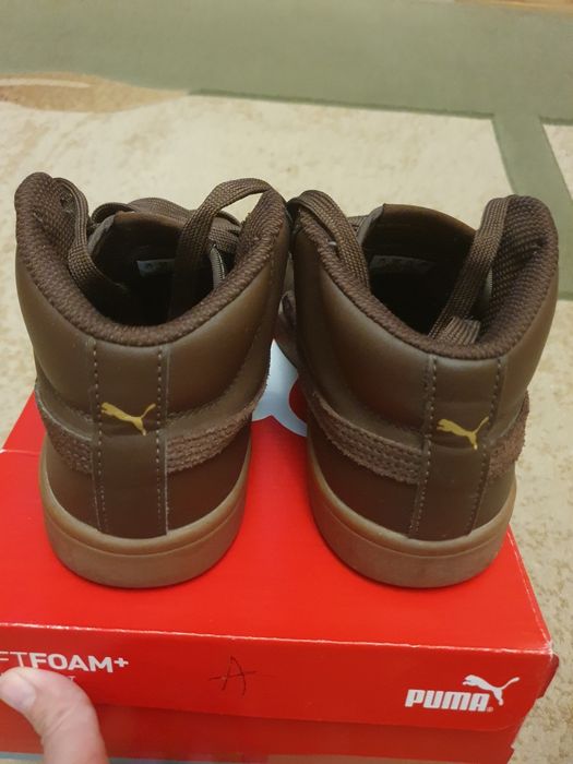 Хайтопи полуботіночки оригінал Puma в трендовому шоколадному кольорі