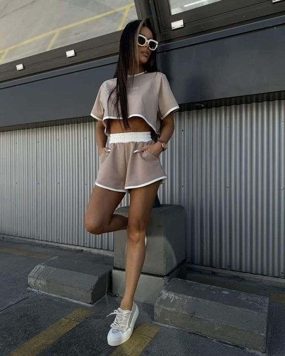 T-shirt LaManuel 77 M L beżowy biały czarny