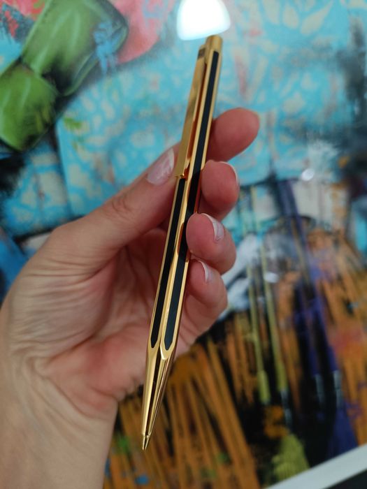 Lapiseira Caran d’Ache Hexagonal Vintage: banhada a ouro 18k