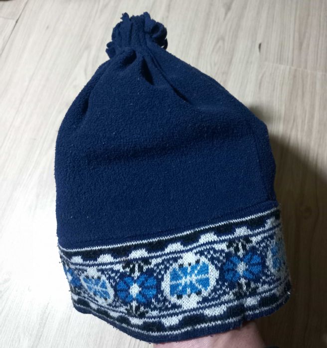 Шапка зимова стильна в гори тепла на флісі