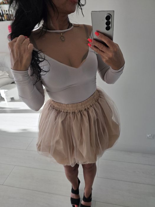 Body siateczka nude cieliste