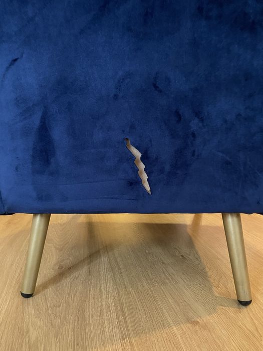 Poltrona antiga azul marinho