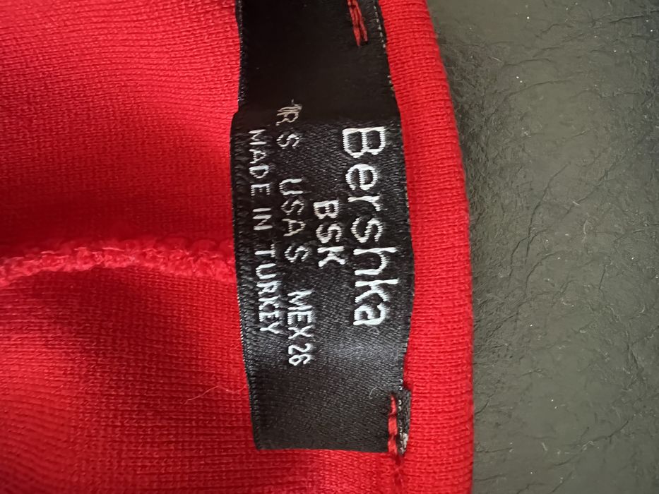 Bershka czerwona sukienka Mini obcisła Na Ramiączkach r. S