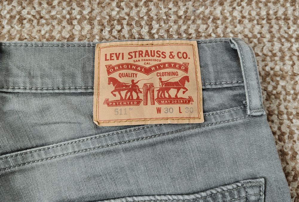 Levi's 511 джинси slim fit оригінал W30 L30 сірі лівайс