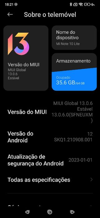Excelente Smartphone MI Note 10 Lite - pouco usado