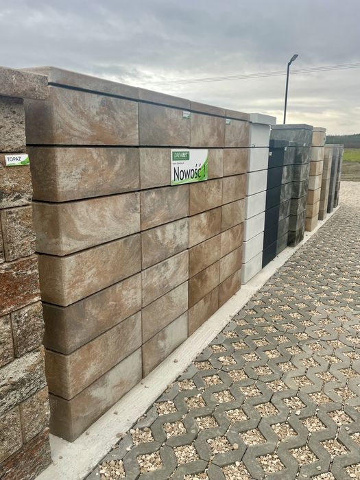 Pustaki ogrodzeniowe Drewbet CUBO plyty betonowe 2 stronne