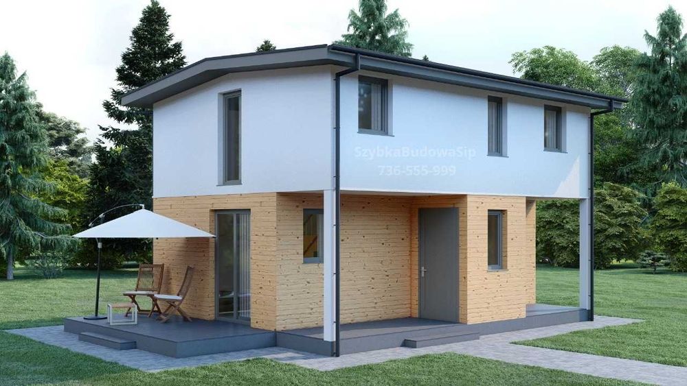 Domek SIP 2-80m2 panel SIP do Samodzielnego Montażu lub z Budową