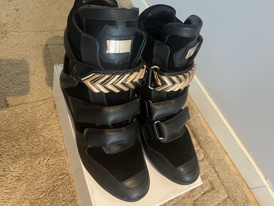 buty skórzane trampki na koturnie bekett