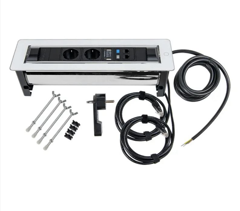 Розетковий блок, 2 розетки+2usb