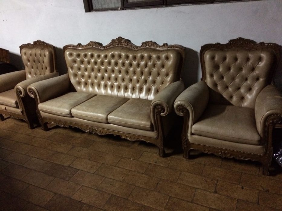 Terno de sofas rusticos