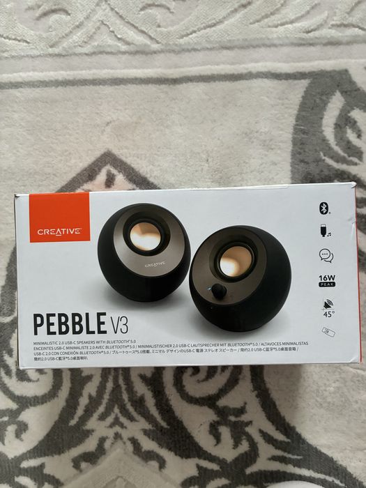 Creative Pebble V3 Bluetooth 5.0 | Mocne Głośniki USB-C | Świetny Dźwięk
