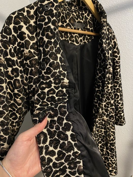 Трендове пальто з леопардовим принтом, рукав чвертковий, розмір S–M