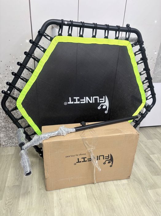 Батут для занять фітнесом із ручкою FunFit 127 см Green