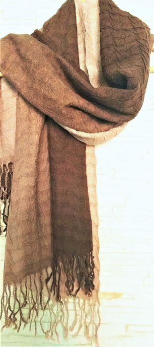 Szal  cieniowany brąz- beż.