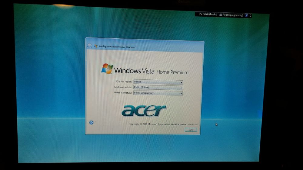 Laptop Acer Aspire 5720G Win Vista