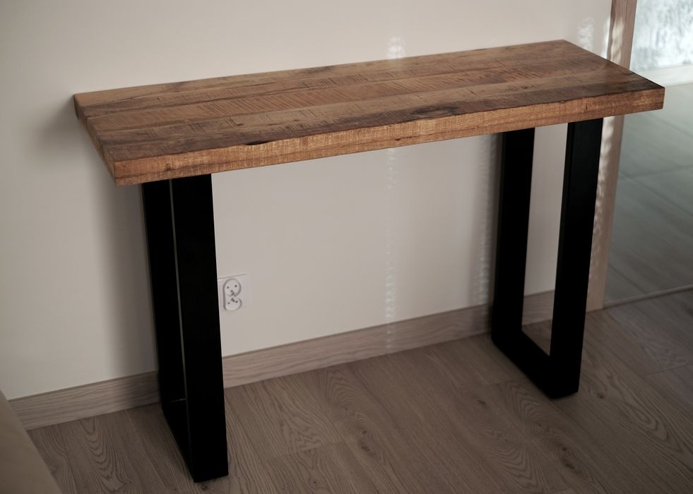 Konsola stolik Iron Craft 115x40cm Mango lite drewno loft industrial