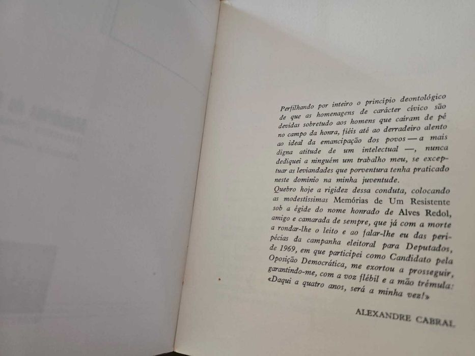 Memórias de Um Resistente - Alexandre Cabral