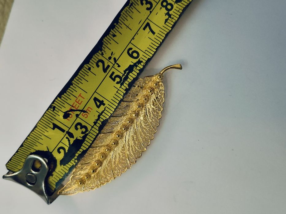 Alfinete folha filigrana manual