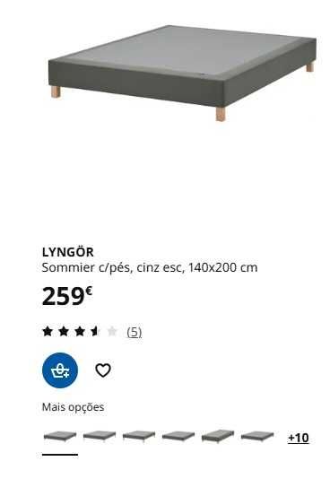 Sommier simples com 1,40x2,00