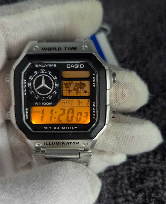 Casio Royale MERCEDES MOD – AE-1200WHD – Fabrycznie Nowy