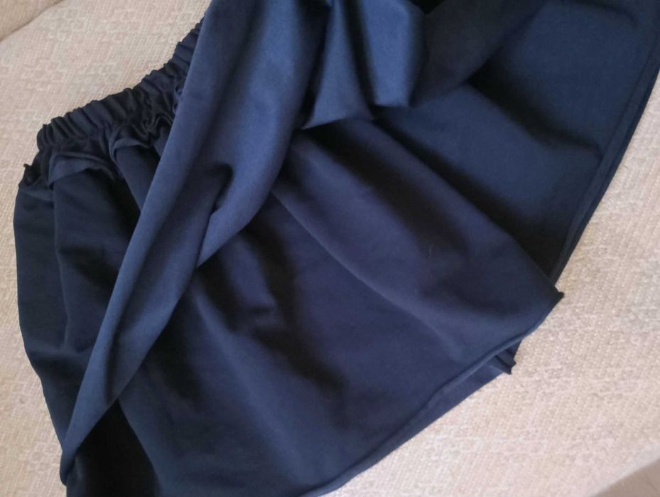 mini spódnica granatowa 40/42 MEG L/XL marszczona w pasie