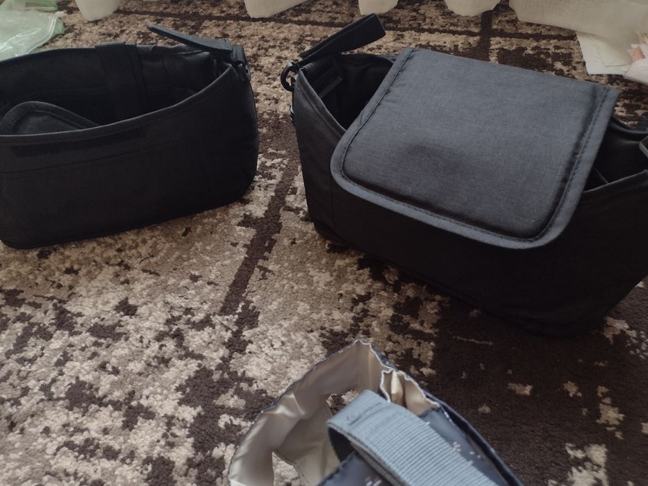 Сумка для коляски.Сумка для візочка. СІРИЙ та ЧОРНИЙ колір