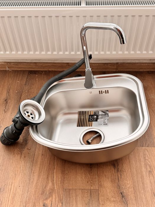 Продам комплектом: мийка+змішувач+сифон