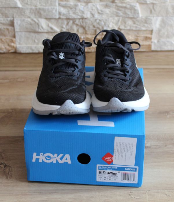 Buty do biegania Hoka Rincon 4 Wide czarne – prawie nowe
B