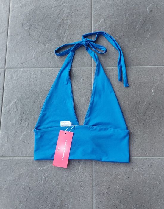 Crop top bluzka wiązana dekolt bez pleców XS 34 Nowa Shein