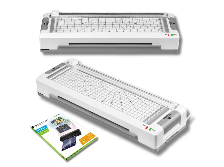 ZESTAW - LAMINATOR laminarka A4 trymer + FOLIA do laminowania GRATIS!